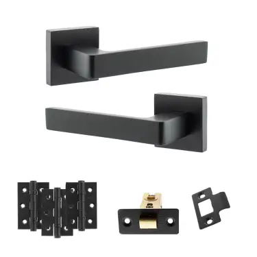 Click Here To Enlarge This Photo Of Atlantic - S40SMB STATUS Montana Door Handle Pack - Matt Black