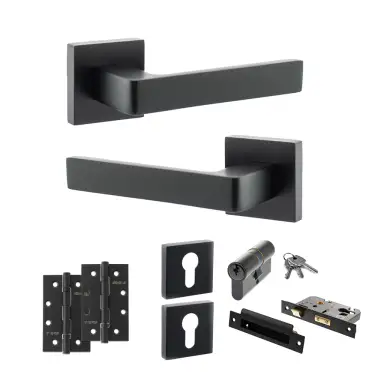 Click Here To Enlarge This Photo Of Atlantic - S40SMB STATUS Montana Door Handle Pack - Matt Black