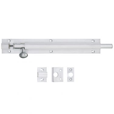 Click Here To Enlarge This Photo Of FB63SC - Zoo Hardware Fulton & Bray Architectural Barrel Bolt 300mm x 38mm Satin Chrome