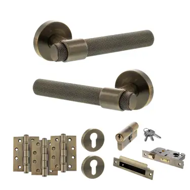 Click Here To Enlarge This Photo Of Atlantic - SPR160AB Senza Pari Andretta Door Handle Pack - Antique Brass