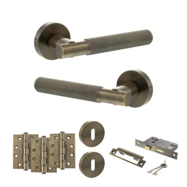 Click Here To Enlarge This Photo Of Atlantic - SPR170AB Senza Pari Rosarno Door Handle Pack - Antique Brass