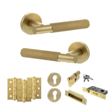 Click Here To Enlarge This Photo Of Atlantic - SPR170SB Senza Pari Rosarno Door Handle Pack - Satin Brass