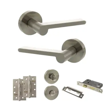 Click Here To Enlarge This Photo Of Atlantic - SPRO218SN Senza Pari Darrio Door Handle Pack - Satin Nickel