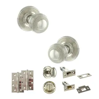 Atlantic - OE50RMKPN Old English Ripon Door Knob Pack - Polished Nickel