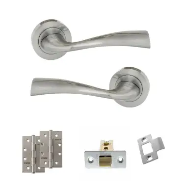 Click Here To Enlarge This Photo Of Atlantic - ECO30SC Eco Wave Door Handle Pack - Satin Chrome