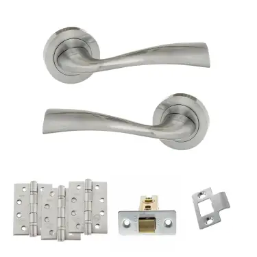 Click Here To Enlarge This Photo Of Atlantic - ECO30SC Eco Wave Door Handle Pack - Satin Chrome