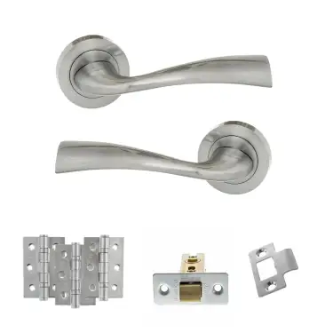 Click Here To Enlarge This Photo Of Atlantic - ECO30SC Eco Wave Door Handle Pack - Satin Chrome