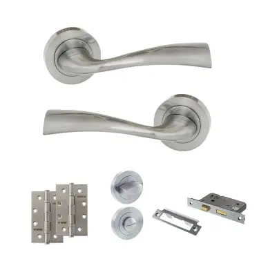 Click Here To Enlarge This Photo Of Atlantic - ECO30SC Eco Wave Door Handle Pack - Satin Chrome