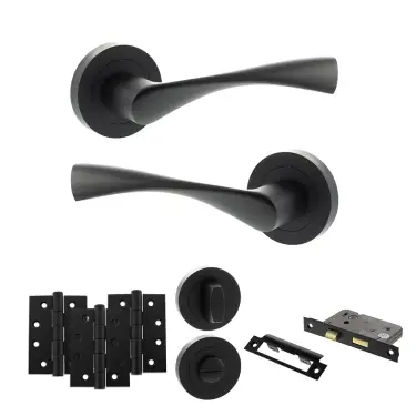 Click Here To Enlarge This Photo Of Atlantic - ECO20MB Eco Aqua Door Handle Pack - Matt Black