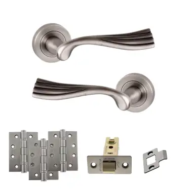 Click Here To Enlarge This Photo Of Atlantic - OE110MBN Old English Richmond Door Handle Pack - Matt Gun Metal