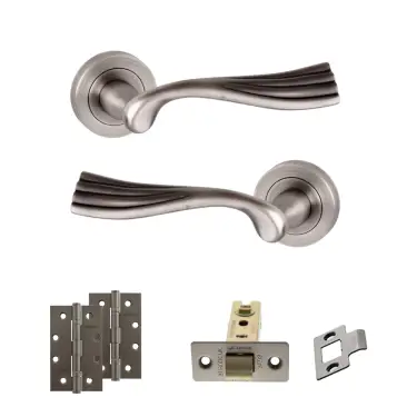 Click Here To Enlarge This Photo Of Atlantic - OE110MBN Old English Richmond Door Handle Pack - Matt Gun Metal
