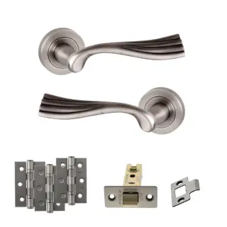 Atlantic - OE110MBN Old English Richmond Door Handle Pack - Matt Gun Metal