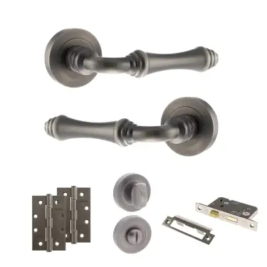 Click Here To Enlarge This Photo Of Atlantic - OE127MBN Old English Durham Door Handle Pack - Matt Gun Metal