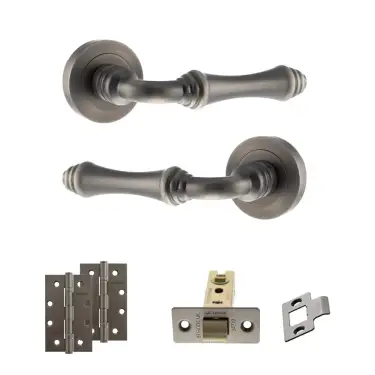 Click Here To Enlarge This Photo Of Atlantic - OE127MBN Old English Durham Door Handle Pack - Matt Gun Metal