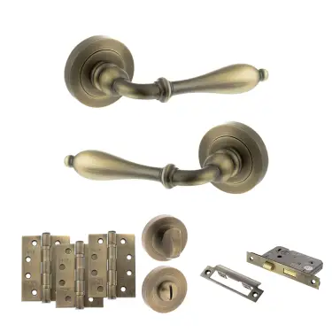 Click Here To Enlarge This Photo Of Atlantic - OE142MAB Old English Wrexham Door Handle Pack - Matt Antique Brass