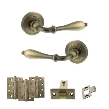 Click Here To Enlarge This Photo Of Atlantic - OE142MAB Old English Wrexham Door Handle Pack - Matt Antique Brass