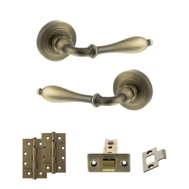 Click Here To Enlarge This Photo Of Atlantic - OE142MAB Old English Wrexham Door Handle Pack - Matt Antique Brass