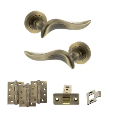 Click Here To Enlarge This Photo Of Atlantic - OE144MAB Old English Oxford Door Handle Pack - Matt Antique Brass