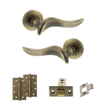 Click Here To Enlarge This Photo Of Atlantic - OE144MAB Old English Oxford Door Handle Pack - Matt Antique Brass