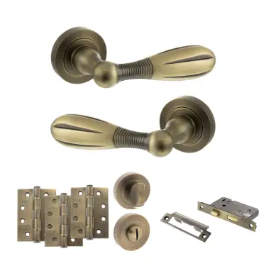 Click Here To Enlarge This Photo Of Atlantic - OE175MAB Old English Cambridge Door Handle Pack - Matt Antique Brass