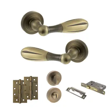 Click Here To Enlarge This Photo Of Atlantic - OE175MAB Old English Cambridge Door Handle Pack - Matt Antique Brass