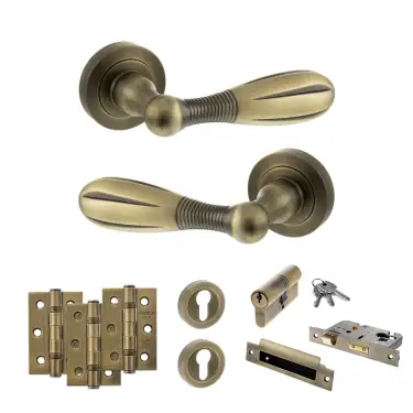 Click Here To Enlarge This Photo Of Atlantic - OE175MAB Old English Cambridge Door Handle Pack - Matt Antique Brass