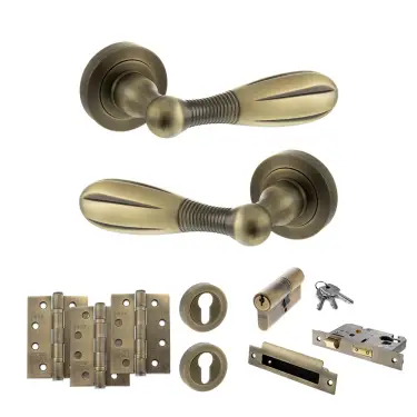 Click Here To Enlarge This Photo Of Atlantic - OE175MAB Old English Cambridge Door Handle Pack - Matt Antique Brass
