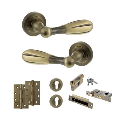 Click Here To Enlarge This Photo Of Atlantic - OE175MAB Old English Cambridge Door Handle Pack - Matt Antique Brass