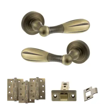Click Here To Enlarge This Photo Of Atlantic - OE175MAB Old English Cambridge Door Handle Pack - Matt Antique Brass