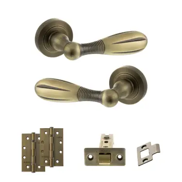 Click Here To Enlarge This Photo Of Atlantic - OE175MAB Old English Cambridge Door Handle Pack - Matt Antique Brass