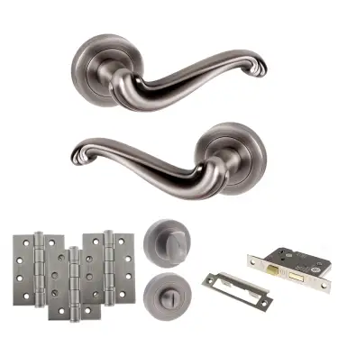 Click Here To Enlarge This Photo Of Atlantic - OE177MBN Old English Colchester Door Handle Pack - Matt Gun Metal