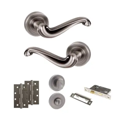 Click Here To Enlarge This Photo Of Atlantic - OE177MBN Old English Colchester Door Handle Pack - Matt Gun Metal