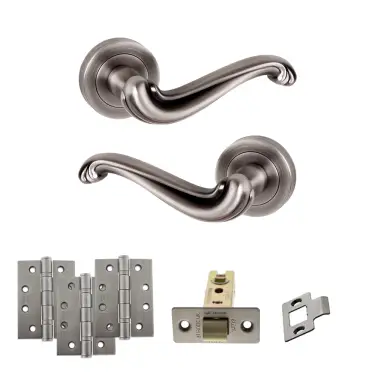 Click Here To Enlarge This Photo Of Atlantic - OE177MBN Old English Colchester Door Handle Pack - Matt Gun Metal
