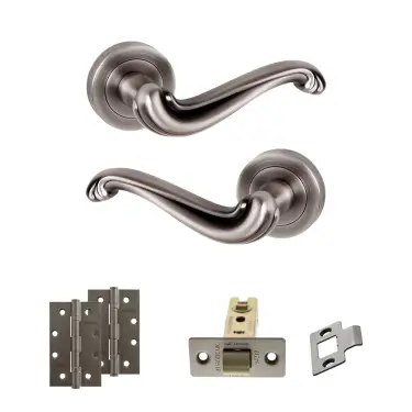 Click Here To Enlarge This Photo Of Atlantic - OE177MBN Old English Colchester Door Handle Pack - Matt Gun Metal