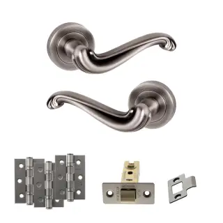 Atlantic - OE177MBN Old English Colchester Door Handle Pack - Matt Gun Metal