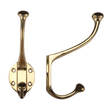 Click Here To Enlarge This Photo Of FB72 - Zoo Hardware Fulton & Bray Hat and Coat Hook Polished Brass