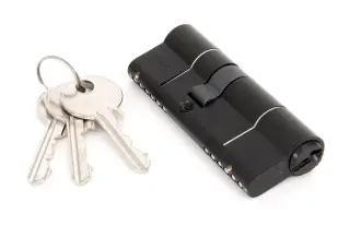 90231 From The Anvil Black 35/45mm Euro Profile Double Cylinder (Keyed Alike)