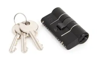 90237 From The Anvil Black 30/30mm Euro Profile Double Cylinder - (Keyed Alike)