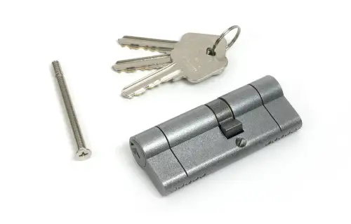Click Here To Enlarge This Photo Of 45834 From The Anvil Pewter 35/45 5pin Euro Profile Double Cylinder (Keyed Alike)