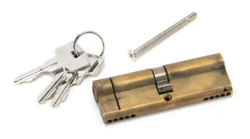 Click Here To Enlarge This Photo Of 45839 From The Anvil Aged Brass 45/45 5pin Euro Profile Double Cylinder (Keyed Alike)