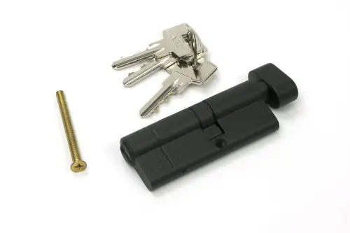 Click Here To Enlarge This Photo Of 45852 From The Anvil Aged Bronze 35T/45 5pin Euro Profile Cylinder & Turn