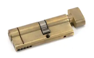 45855 From The Anvil Aged Brass 35T/45 5pin Euro Profile Cylinder & Turn