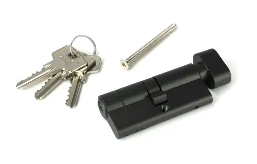 Click Here To Enlarge This Photo Of 45868 From The Anvil Aged Bronze 35/35 5pin Euro Profile Cylinder & Turn (Keyed Alike)