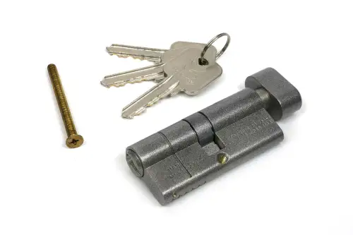 Click Here To Enlarge This Photo Of 45870 From The Anvil Pewter 35/35 5pin Euro Profile Cylinder & Turn (Keyed Alike)