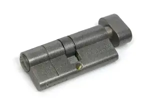 45870 From The Anvil Pewter 35/35 5pin Euro Profile Cylinder & Turn (Keyed Alike)