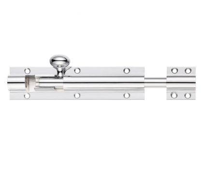 Click Here To Enlarge This Photo Of FB75CP - Zoo Hardware Fulton & Bray Architectural (Heavy Duty) Barrel Bolt 200mm x 50mm Polished Chrome
