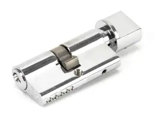 46270 From The Anvil Polished Chrome 30/30 5pin Euro Profile Cylinder & Turn (Keyed Alike)