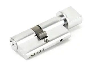 46271 From The Anvil Satin Chrome 30/30 5pin Euro Profile Cylinder & Turn (Keyed Alike)