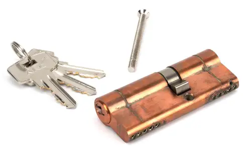 Click Here To Enlarge This Photo Of 45833 From The Anvil Polished Bronze 35/45 5pin Euro Profile Double Cylinder (Keyed Alike)