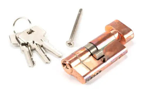 Click Here To Enlarge This Photo Of 45841 From The Anvil Polished Bronze 30/30 5pin Euro Profile Cylinder & Turn